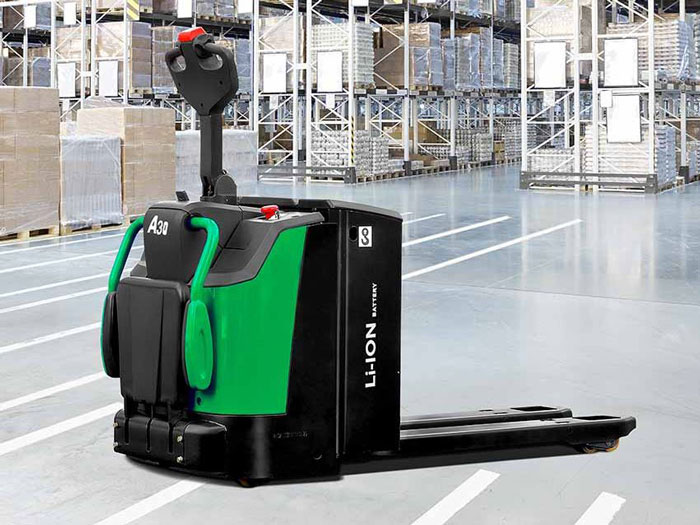 Xe nâng tay điện đứng lái