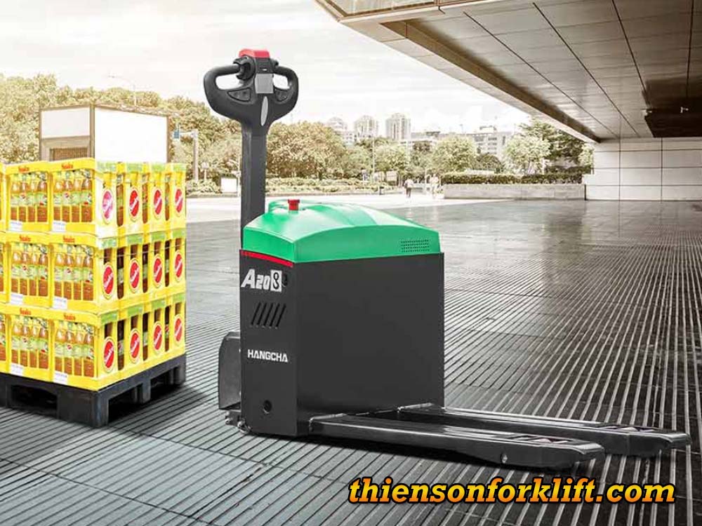 xe nâng tay điện thấp 2 tấn
