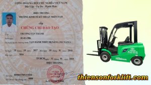 chứng chỉ xe nâng